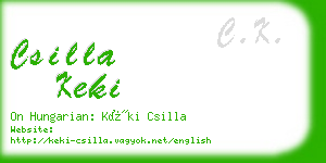 csilla keki business card